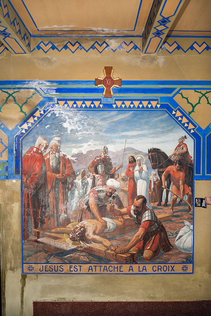 Eglise Notre-Dame-l'Auxiliatrice, Nice. Peinture murale de Doucet.