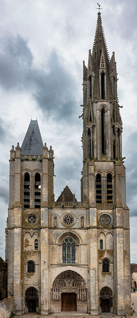 Cathédrale de Senlis, photomontage de la façade ouest.