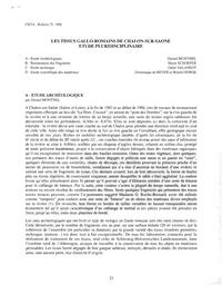 Les Tissus Gallo-romains de Chalon-sur-Saône : étude pluridisciplinaire | MONTHEL (G.)
