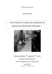 Jean Taralon et la création du Laboratoire de recherche des Monuments historiques | DURAND (A.)