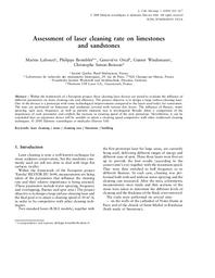 Assessment of laser cleaning rate on limestones and sandstones = Florence - Italie | LABOURÉ (M.)