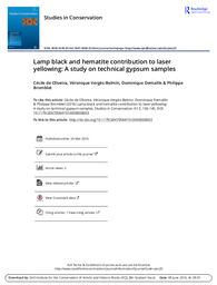 Lamp black and hematite contribution to laser yellowing: a study on technical gypsum samples | OLIVEIRA (C. de)
