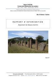 Rapport d'intervention. Alignement de Statues-menhirs. Site d'I Stantari. Sartène | CHATAIN (S.)