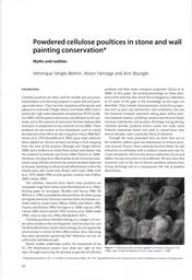 Powdered cellulose poultices in stone and wall painting conservation: myths and realities | VERGÈS-BELMIN, (V.)