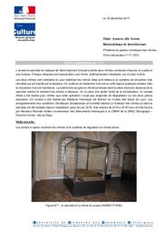 AUXERRE (Yonne, 89). Musée-Abbaye de Saint-Germain : problème de gestion climatique des vitrines = Musée Abbaye de Saint Germain Auxerre | BOUSTA, (F.)