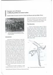 Lascaux cave (France) : a difficult problem of conservation = Tokyo - Japon | PALLOT FROSSARD, (I.)