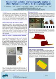 Synchrotron radiation microtomography applied to stained glass conservation : the Constglass project = New York - États unis | LOISEL, (C.)