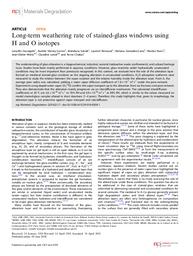 Long-term weathering rate of stained-glass windows using H and O isotopes | SESSEGOLO (L.)