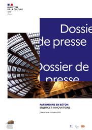 Patrimoine en béton : Enjeux et innovations. Dossier de Presse | Laboratoire de recherche des monuments historiques