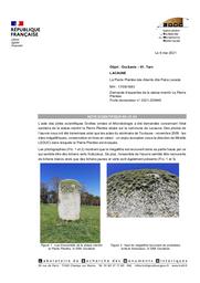 LACAUNE (Tarn, 81). Menhir dit Peyro-Lebado. Demande d'expertise de la statue-menhir La Pierre Plantée | TOURON, (S.)