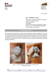 TONNERRE (Yonne, 89). Gendarmerie. Tête sculptée, provenance inconnue. Identification de la pierre | LEROUX, (L.)