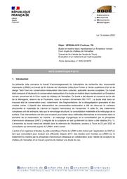 VERSAILLES (Yvelines, 78). Cour royale du château de Versailles, buste en marbre blanc représentant un empereur romain. Travail de fin d’étude de l’école de Tours. Évaluation d’un traitement par hydroxyapatite | HÉNIN, (J.)