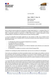 PARIS 17e (Paris, 75). Église Sainte-Odile. Avis sur le projet de restauration | MARIE VICTOIRE, (E.)