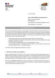 SAINT-DENIS (Seine-saint-Denis, 93). Ancien siège du journal l'Humanité. Avis sur le nettoyage et la restauration des façades en béton | MARIE-VICTOIRE, (É.)