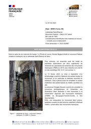 SENS (Yonne, 89). Cathédrale Saint-Étienne. Monument Salazar. Compléments d’identification des matériaux en œuvre. Conseils pour la restauration | LEROUX, (L.)