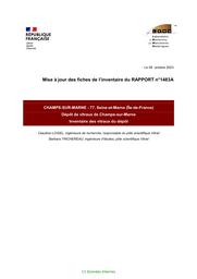 Mise à jour des fiches de l’inventaire du RAPPORT n°1483A. | LOISEL, (C.)