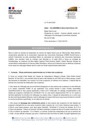 VILLEMOMBLE (Seine-Saint-Denis, 93). Église Saint-Louis. Sculptures du clocher. Examen détaillé, essais de nettoyage et de décapage et premières analyses | MARIE VICTOIRE, (E.)