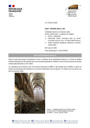 NEVERS (Nièvre, 58). Cathédrale Saint-Cyr et Sainte-Julitte. Ancien maître autel, sculptures en albâtre. Identification et protocole de restauration | LEROUX, (L.)